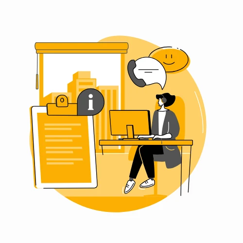 Ilustracja rozmowy telefonicznej z konsultantem