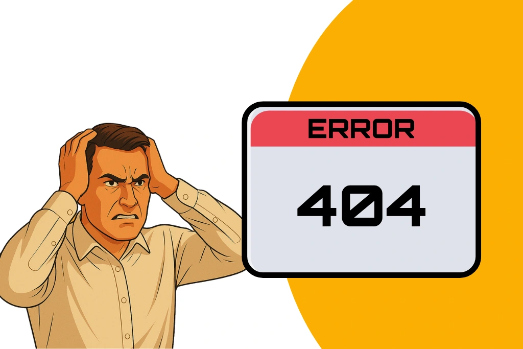 Błąd 404 na stronie internetowej – brakująca podstrona z komunikatem o błędzie