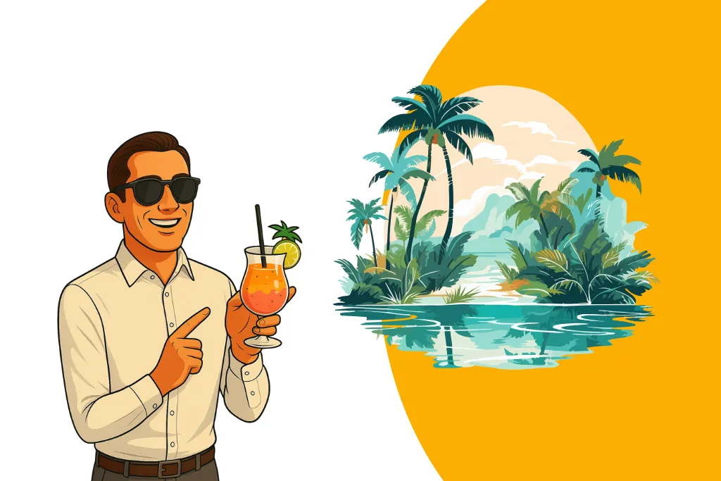 Zdjęcie przedstawia marketera, który musi odpocząć.